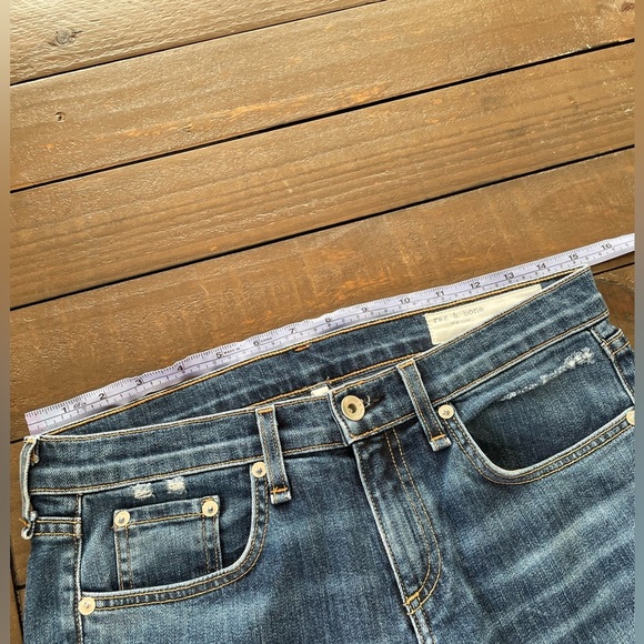 COPY - rag & bone Dre Capri medium wash distressed jeans size 25 - Picture 7 of 8